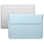 PU Leather Ultra-thin Envelope Bag Laptop Bag for MacBook Air / Pro 15 inch, with Stand Function(Sky Blue)