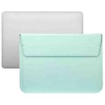 PU Leather Ultra-thin Envelope Bag Laptop Bag for MacBook Air / Pro 15 inch, with Stand Function(Mint Green)