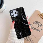 For iPhone 11 Pro Max Flowing Marble Pattern TPU Protective Case (Black)