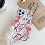 For iPhone 11 Plating Splicing Pattern Soft TPU Protective Case (Retro Flower)