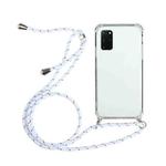 For Samsung Galaxy A31 Four-Corner Anti-Fall Transparent TPU Protective Case with Lanyard(White)