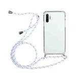 For Samsung Galaxy Note10+ Four-Corner Anti-Fall Transparent TPU Protective Case with Lanyard(White)