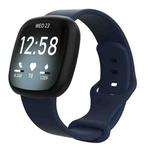 For Fitbit Versa 4 / Versa 3 / Sense 2 / Sense Silicone Watch Band, Size: L(Navy Blue)