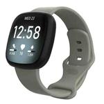 For Fitbit Versa 4 / Versa 3 / Sense 2 / Sense Silicone Watch Band, Size: L(Grey)