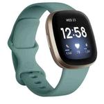 For Fitbit Versa 4 / Versa 3 / Sense 2 / Sense Silicone Watch Band, Size: L(Pine Needle Green)