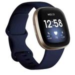 For Fitbit Versa 4 / Versa 3 / Sense 2 / Sense Silicone Watch Band, Size: L(Midnight Blue)
