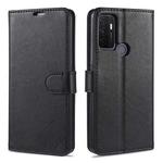For OPPO A32 / A53 (2020) AZNS Sheepskin Texture Horizontal Flip Leather Case with Holder & Card Slots & Wallet(Black)