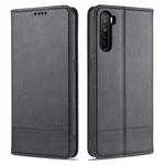 For OPPO A91 AZNS Magnetic Calf Texture Horizontal Flip Leather Case with Card Slots & Holder & Wallet(Black)