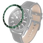 For Samsung Galaxy Watch 3 45mm Smart Watch Steel Bezel Ring, E Version(Army Green White Letter)