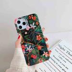 Plating Splicing Pattern Soft TPU Protective Case for iPhone 11(Black Flower)