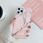 For iPhone 11 Gilding Marble Pattern Soft TPU Protective Case (Pink)