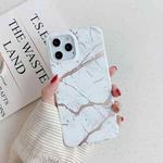 For iPhone 11 Gilding Marble Pattern Soft TPU Protective Case (White)