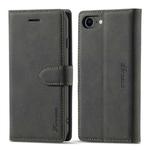 For iPhone SE 2022 / SE 2020 Forwenw F1 Series Matte Strong Magnetism Horizontal Flip Leather Case with Holder & Card Slots & Wallet & Photo Frame(Black)