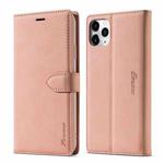 For iPhone 11 Pro Forwenw F1 Series Matte Strong Magnetism Horizontal Flip Leather Case with Holder & Card Slots & Wallet & Photo Frame(Rose Gold)