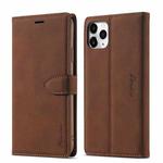 For iPhone 11 Pro Max Forwenw F1 Series Matte Strong Magnetism Horizontal Flip Leather Case with Holder & Card Slots & Wallet & Photo Frame(Brown)