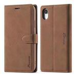 For iPhone XR Forwenw F1 Series Matte Strong Magnetism Horizontal Flip Leather Case with Holder & Card Slots & Wallet & Photo Frame(Brown)