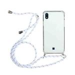 For LG K20 (2019) Four-Corner Shockproof Transparent TPU Protective Case with Lanyard(White)