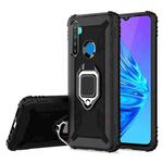For OPPO Realme 6i Carbon Fiber Protective Case with 360 Degree Rotating Ring Holder(Black)