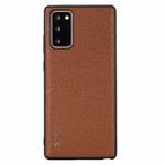 For Samsung Galaxy Note 20 GEBEI Full-coverage Shockproof Leather Protective Case(Brown)