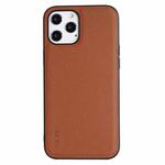 For iPhone 12 / 12 Pro GEBEI Full-coverage Shockproof Leather Protective Case(Brown)