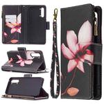 For OPPO Find X2 Lite Colored Drawing Pattern Zipper Horizontal Flip Leather Case with Holder & Card Slots & Wallet(Lotus)