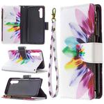 For OPPO Realme 6 Colored Drawing Pattern Zipper Horizontal Flip Leather Case with Holder & Card Slots & Wallet(Sun Flower)