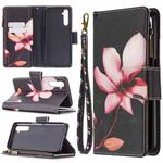 For OPPO Realme 6 Colored Drawing Pattern Zipper Horizontal Flip Leather Case with Holder & Card Slots & Wallet(Lotus)