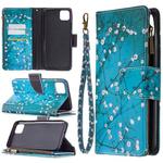 For OPPO Realme C11 Colored Drawing Pattern Zipper Horizontal Flip Leather Case with Holder & Card Slots & Wallet(Plum Blossom)