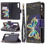 For OPPO Realme 6 Pro Colored Drawing Pattern Zipper Horizontal Flip Leather Case with Holder & Card Slots & Wallet(Big Butterfly)