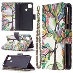 For Xiaomi Redmi 9C Colored Drawing Pattern Zipper Horizontal Flip Leather Case with Holder & Card Slots & Wallet(Tree)