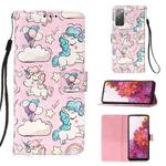 For Samsung Galaxy S20 FE 3D Painting Horizontal Flip Leather Case with Holder & Card Slot & Lanyard(Pink Horse)