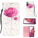 For Samsung Galaxy S20 FE 5G 3D Painting Horizontal Flip Leather Case with Holder & Card Slot & Lanyard(Flower)