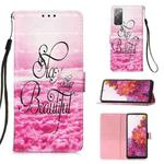 For Samsung Galaxy S20 FE 5G 3D Painting Horizontal Flip Leather Case with Holder & Card Slot & Lanyard(Beautiful)