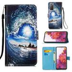 For Samsung Galaxy S20 FE 3D Painting Horizontal Flip Leather Case with Holder & Card Slot & Lanyard(Waves)