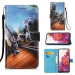 For Samsung Galaxy S20 FE 3D Painting Horizontal Flip Leather Case with Holder & Card Slot & Lanyard(Mirror Cat)