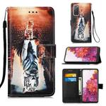 For Samsung Galaxy S20 FE 3D Painting Horizontal Flip Leather Case with Holder & Card Slot & Lanyard(Cat and Tiger)