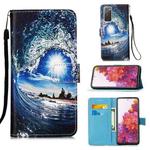 For Samsung Galaxy S20 FE 5G 3D Painting Horizontal Flip Leather Case with Holder & Card Slot & Lanyard(Waves)