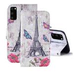 For Samsung Galaxy S20 FE 3D Painting Pattern Coloured Drawing Horizontal Flip PU Leather Case with Holder & Card Slots & Wallet(Eiffel Tower)