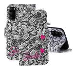 For Samsung Galaxy S20 FE 3D Painting Pattern Coloured Drawing Horizontal Flip PU Leather Case with Holder & Card Slots & Wallet(Lace Flower)