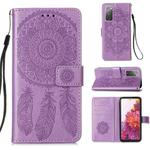For Samsung Galaxy S20 FE Dream Catcher Printing Horizontal Flip Leather Case with Holder & Card Slots & Wallet & Lanyard(Purple)