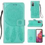 For Samsung Galaxy S20 FE Dream Catcher Printing Horizontal Flip Leather Case with Holder & Card Slots & Wallet & Lanyard(Green)