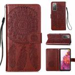 For Samsung Galaxy S20 FE 5G Dream Catcher Printing Horizontal Flip Leather Case with Holder & Card Slots & Wallet & Lanyard(Brown)