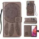 For Samsung Galaxy S20 FE 5G Dream Catcher Printing Horizontal Flip Leather Case with Holder & Card Slots & Wallet & Lanyard(Grey)