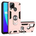 For OPPO Realme C12 / C15 Armour Series PC + TPU Protective Case with Ring Holder(Rose Gold)