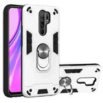 For Xiaomi Redmi 9 Armour Series PC + TPU Protective Case with Ring Holder(Silver)