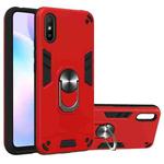 For Xiaomi Redmi 9A Armour Series PC + TPU Protective Case with Ring Holder(Red)