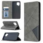 For Samsung Galaxy A42 5G Rhombus Texture Horizontal Flip Magnetic Leather Case with Holder & Card Slots & Wallet(Grey)