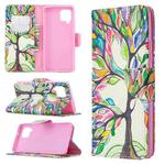 For Samsung Galaxy A42 5G Colored Drawing Pattern Horizontal Flip Leather Case with Holder & Card Slots & Wallet(Tree of Life)