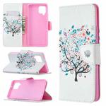 For Samsung Galaxy A42 5G Colored Drawing Pattern Horizontal Flip Leather Case with Holder & Card Slots & Wallet(Tree)