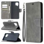 For Samsung Galaxy A42 5G Retro Lambskin Texture Pure Color Horizontal Flip PU Leather Case with Holder & Card Slots & Wallet & Lanyard(Grey)